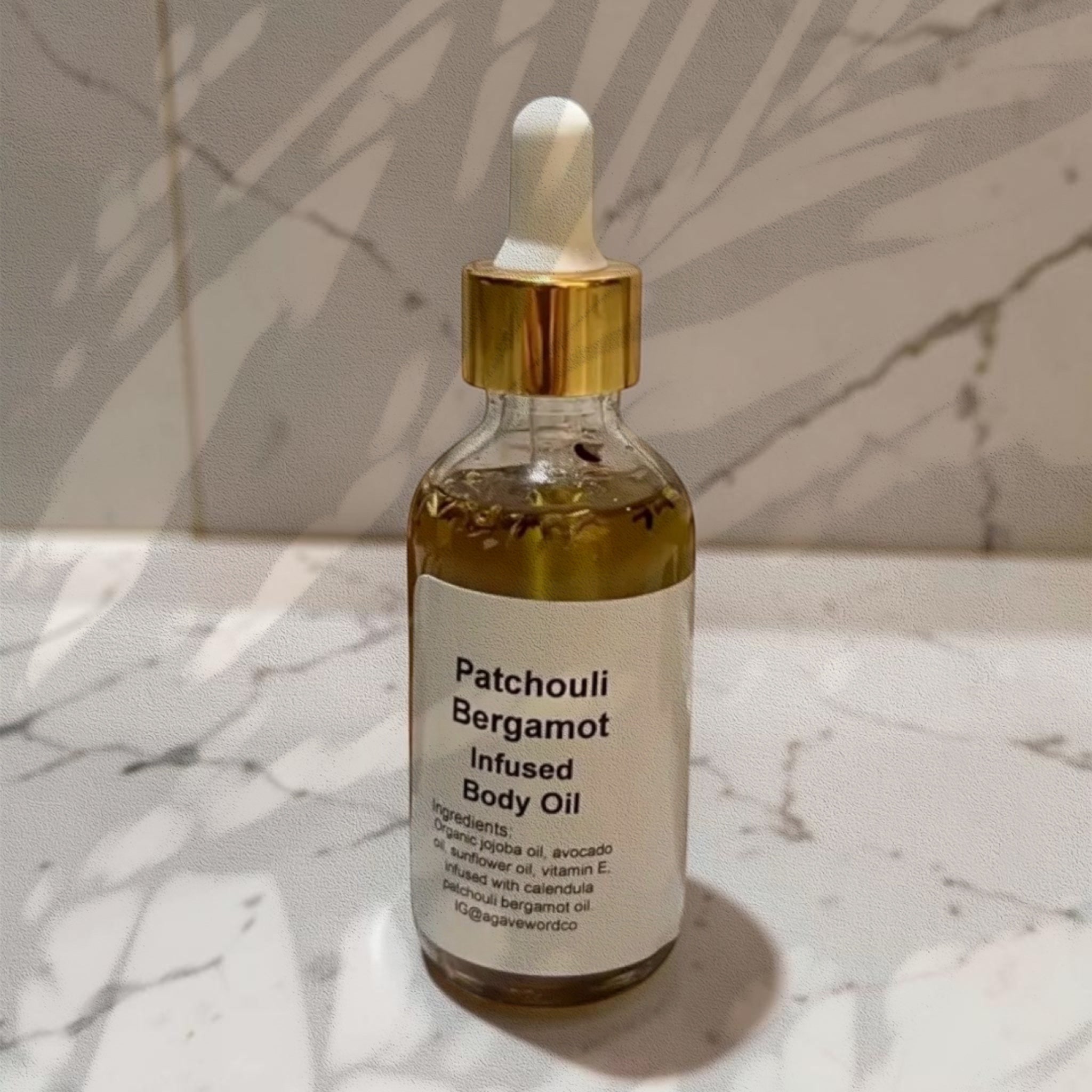 Patchouli Bergamot Body Oil Infused With Calendula