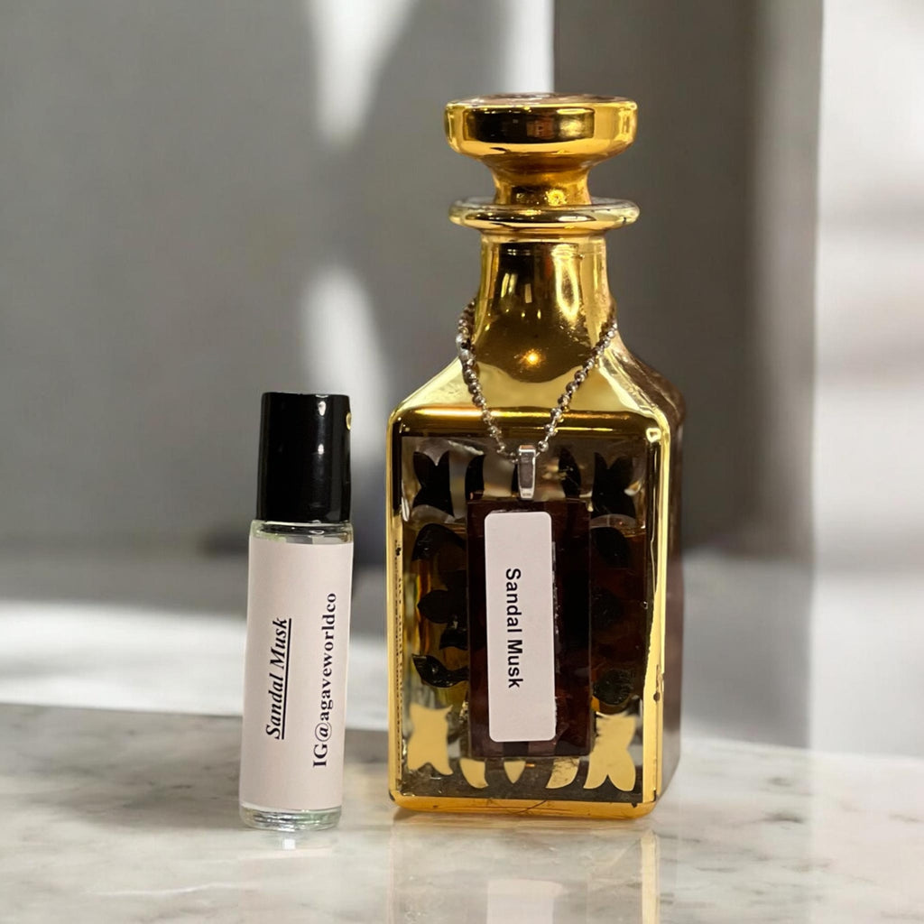 Sandal Musk Fragrance Oil/ Alcohol Free/ Roll- On Glass Bottle