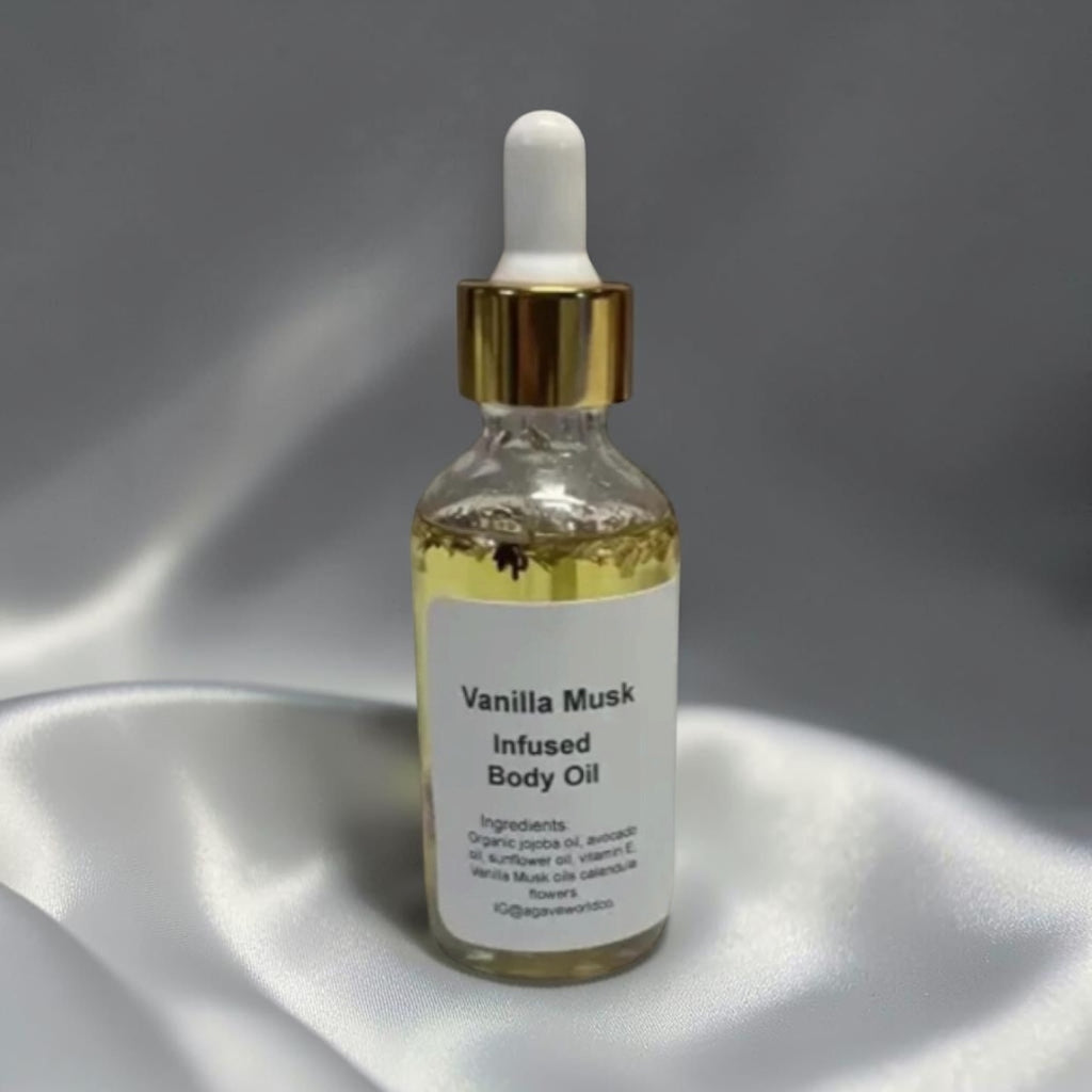 Earthy Vanilla Musk Infused Body Oil/ Hydration/ Moisturizer