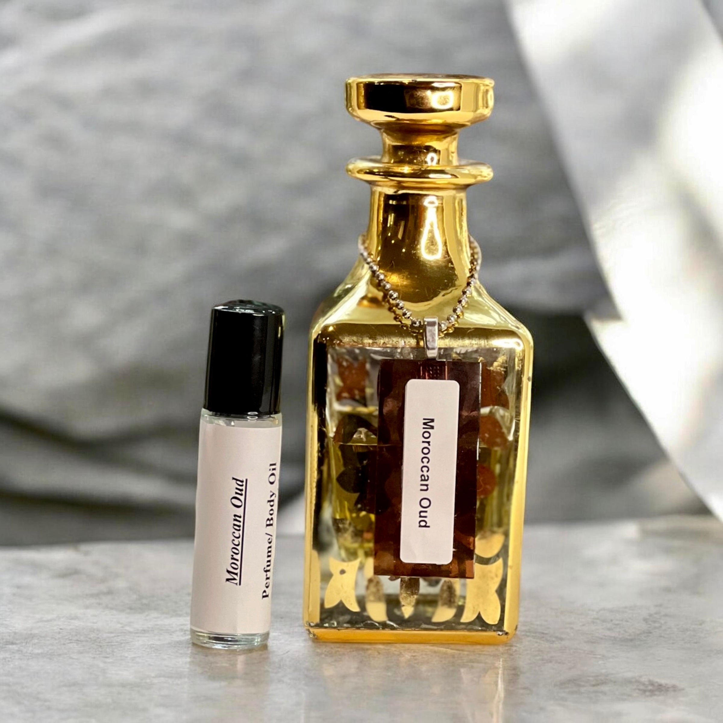 Moroccan Oud Fragrance Oil/ Alcohol Free Roll-On Bottle