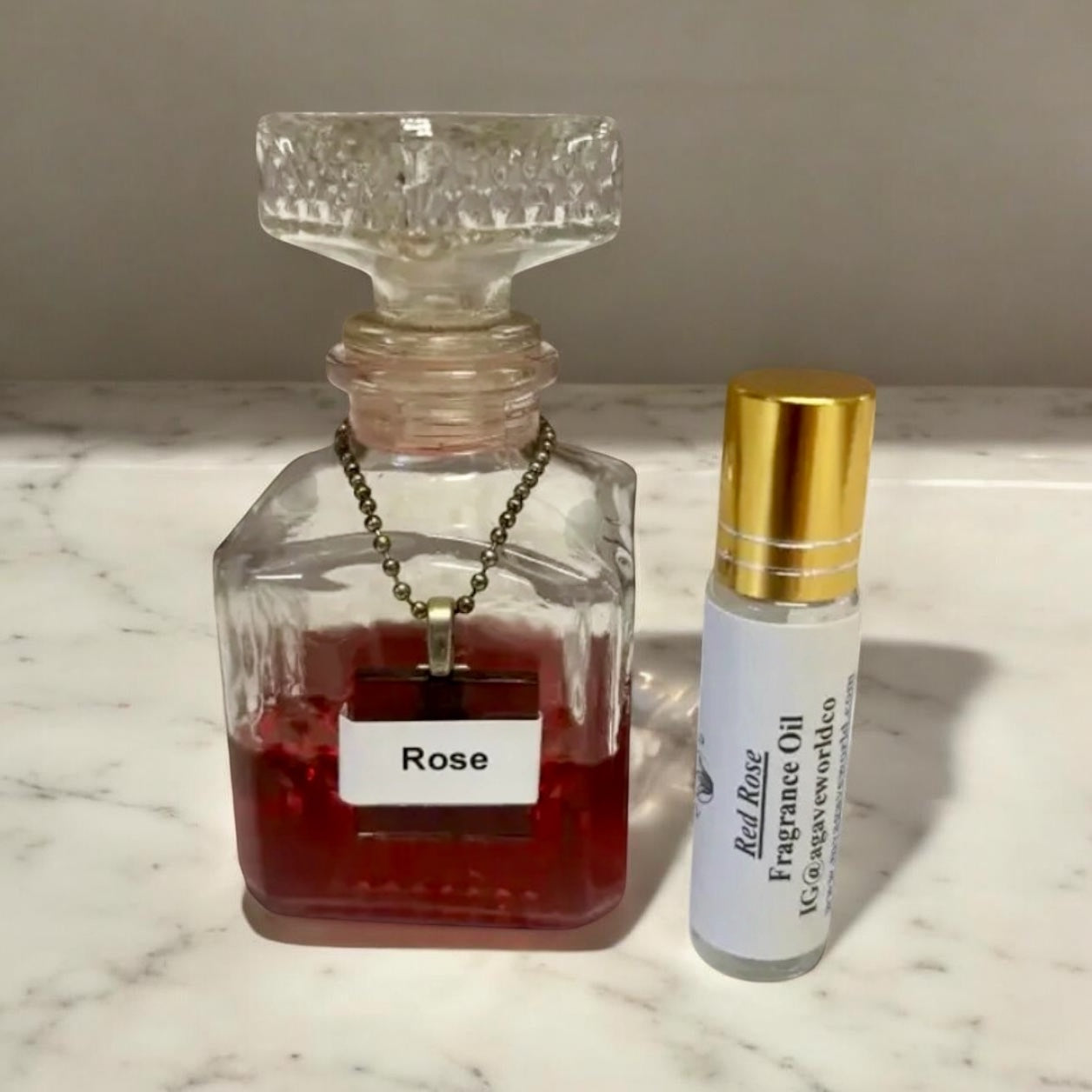 Rose Fragrance Oil/ Perfume Oil/ Alcohol Free/ Roll-On Glass Bottle