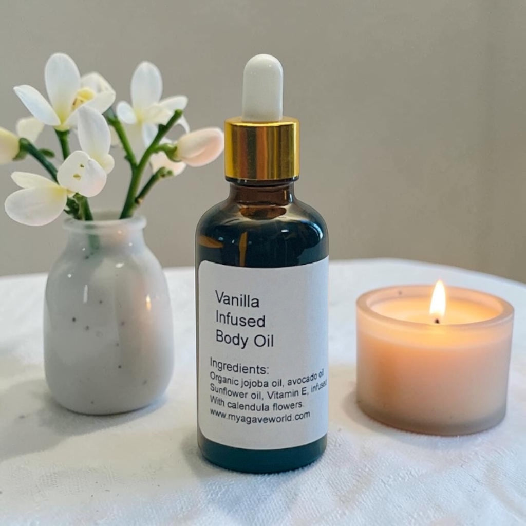 Vanilla Infused Body Oil/ Massage/ Moisturizer/ Hydrating