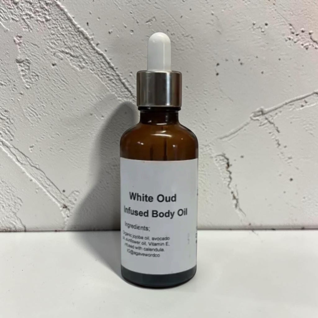 White Oud Infused Body Oil/ Hydration/ Moisturizer/ Lightweight